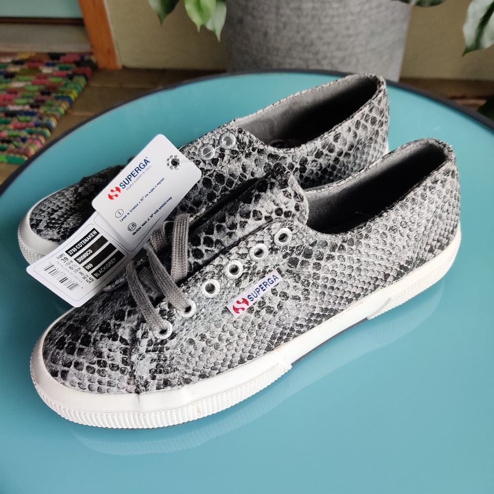 NWT Superga 2750 Faux Snakeskin Sneakers